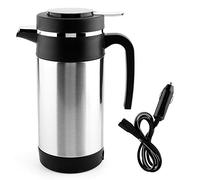 Hervidor eléctrico de acero inoxidable para automóvil, 1000 ml; taza calentadora de agua de 12 V para café y té; alcanza 100 °C con apagado automático; diseño a prueba de fugas,