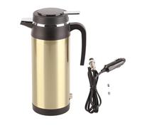 Hervidor eléctrico de acero inoxidable para coche, 1000 ml, 12 V, caldera de agua portátil, hervidor de agua caliente, termos de viaje, botella de agua con apagado automático para