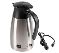 Hervidor eléctrico de acero inoxidable para coche de 12 V y 1000 ml, taza de agua portátil con luz indicadora, junta de silicona de grado alimenticio, hervidor automático de 120 W
