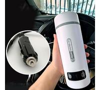 Hervidor Eléctrico de Coche | Calentador Eléctrico de Viaje 12V con Botella Termo - Calentador de Agua | para Viajes por Carretera, Camping, Vehículos SUV, Autocaravanas, Camiones, Furgonetas, Pickups