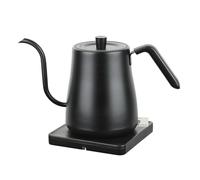 Hervidor eléctrico de cuello de cisne, hervidor de agua para café y té, 0,8 l, 1 kW, apagado automático, giro de 360°, sin BPA, color negro, talla M
