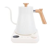 Hervidor Eléctrico de Cuello de Cisne, Tetera de Acero Inoxidable de 1200 W con Control Preciso de Temperatura, Hervidor de café con Pantalla LCD, Temporizador, (Enchufe europeo