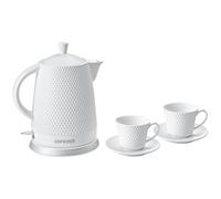 Hervidor eléctrico de té y hervidor cerámico + 2 tazas de cafetera Concept