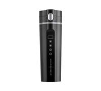 Hervidor eléctrico de viaje de 24 V/12 V, taza de calefacción portátil para coche, color negro, 500 ml