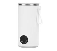 Hervidor Eléctrico de Viaje de 400 Ml - Mini Hervidor Portátil, Mini Hervidor Inalámbrico 2 * 3000 Mah Recargable con 4 Engranajes Caldera de Agua Caliente de Viaje de Acero Inoxidable
