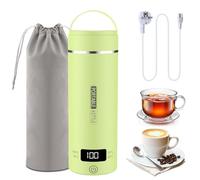 Hervidor eléctrico de viaje pequeño, 500 ml, hervidor de agua pequeño, para viajes, agua de cocción rápida, mini hervidor eléctrico, portátil, acero inoxidable 316 (Verde)