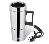Hervidor eléctrico del Coche del Viaje de 12v/24v 300ml, Taza de la calefacción del Coche del Acero Inoxidable para el Agua, té, café, Leche(24V)