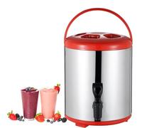 Hervidor eléctrico, dispensador de agua caliente de acero inoxidable con tapa y espiga para catering, urna de café de ebullición rápida