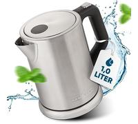 Hervidor eléctrico - Hervidor de acero inoxidable - Capacidad 1 litro - Color plata - Profi Cook PC WKS 1106