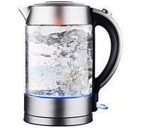 Hervidor eléctrico Inteligente de ebullición rápida, Cristal Que Cambia de Color, 1800 W, 1,7 L, Filtro antical, Base giratoria de 360°, silencioso, fácil de Limpiar, 100% Libre de BPA.