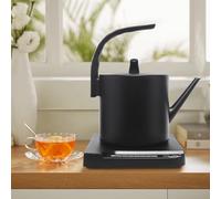 Hervidor eléctrico inteligente, hervidor de agua de 1 L con control de 7 tempos y base, 1000 W, hervidor eléctrico de cuello de cisne, tetera para oficinas, hoteles, apartamentos