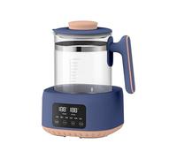 Hervidor eléctrico inteligente, hervidor eléctrico de agua caliente, panel táctil inteligente de gran capacidad de 1,3 L, reserva de tiempo disponible, acero inoxidable 316 BLUE