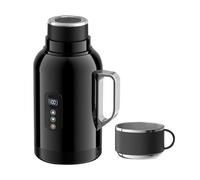 Hervidor eléctrico, olla de calefacción portátil de 1500 ml, caldera de viaje de 12/24 V, calentador de agua de ebullición rápida, recipiente térmico de acero inoxidable, función de apagado automático