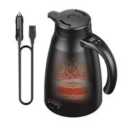 Hervidor eléctrico para coche, 12 V-24 V, 1,2 L, acero inoxidable con encendedor de cigarrillos de 12/24 V, para agua caliente, café, té, camión, viajes, camping