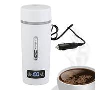 Hervidor Eléctrico para Coche,Botella Termo de 12V Portátil para Beber,Calentador de Agua Potable - para Viajes por Carretera, Camping, Vehículos SUV, Autocaravanas, Camiones, Furgonetas, Pickups,