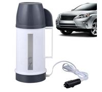 Hervidor eléctrico para coche, olla de calefacción de 12 V y 24 V, caldera de viaje portátil, tetera compacta, calentador de bebidas para vehículos, termo automático de acero inoxidable para viajes