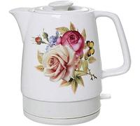 Hervidor eléctrico portátil 1850W ELEACITRIC Ceramic Have Tapot-Retro 1.7L Jarra, Base extraíble, Seca de hervir/e/a/c Aqiong