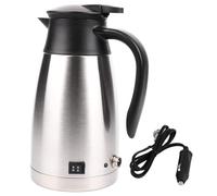 Hervidor eléctrico portátil para automóvil, calentador de agua de ebullición rápida de 1 l para café caliente, té, leche, hervidor de agua calentado de acero inoxidable de 24 V
