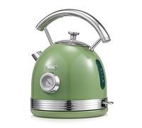 Hervidor eléctrico retro Wiltal, de acero inoxidable, juego de hervidor eléctrico y tostadora, 2200 W, 1,8 litros, ideal para té, café, alimentos para bebés, sin BPA. Verde