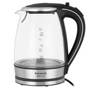 Hervidor Eléctrico TAURUS Aros Glass (verIII) 958523 (2200 W - 1.8 L)