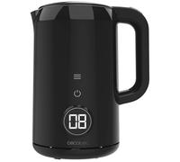 Cecotec Hervidor de Agua Eléctrico de 1,7 Litros con Pantalla Táctil Thermosense 600 Touch Neo, 2200W, Interior de Acero Inoxidable, 7 Niveles de Temperatura, Apagado Automático, Negro