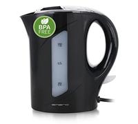 Hervidor Emerio, 1 litro, 900 vatios, indicador de nivel de agua, protección contra ebullición en seco, interruptor de encendido/apagado iluminado, ideal para el hogar, camping u oficina, WK-121616.1