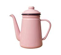 Hervidor esmaltado, Cafetera/tetera exquisita de 0,9 L for el hogar, restaurantes y oficinas. También sirve como recipiente for bebidas con tapa asa(F)