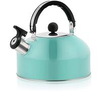 Hervidor esmaltado, Hervidor de acero inoxidable 2 litros con asa ergonómica, forma hemisférica, universal for cocinas inducción(Blue1)
