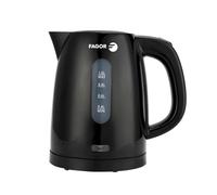 FAGOR Teya Noir - Hervidor de Agua 1L, Filtro Extraíble, Apagado Automático y Diseño Compacto