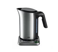 Braun WK 5115 BK - IDCollection - Hervidor de agua con sistema de cocción rápida y función de mantenimiento en caliente, 5 niveles de temperatura, ideal para té, 1,7 L, 3000 W, color negro y acero inoxidable