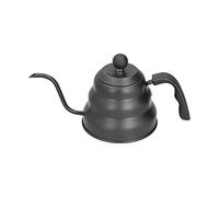 Hervidor para café vertedor cuello de cisne 1.2L acero inoxidable y PTFE negro - Control preciso del agua, base anti óxido compatible con todo tipo de fuego para amantes del café (1.Por)