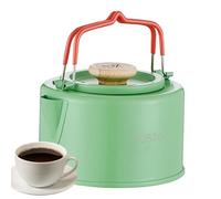 Hervidor para camping | 1100 ml tetera de acero inoxidable - Hervidor de fogata con asa antiquemaduras, para fuego abierto, hoguera, senderismo, senderismo picnic