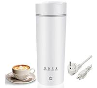 Hervidor portátil de 380 ml con 4 ajustes de temperatura | Mini hervidor de viaje de acero inoxidable para camping, para llevar y biberones | Calentamiento rápido de 300 W, ligero y seguro, 220 V