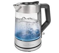 Hervidor ProfiCook® con iluminación de colores y capacidad de 1,7 litros, hervidor de vidrio con iluminación del depósito de agua en función de la temperatura, 2200 W - PC-WKS 1190 G