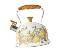 Hervidor Silbante Hervidor silbante for senderismo | For estufa eléctrica, antioxidante, con mango plegable de madera, té, barbacoa, Camping
