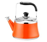 Hervidor silbante lindo de acero 304 - Herveo rápido, diseño ergonómico, silbido fuerte & compatible con gas/inducción/eléctrico(Naranja,3L)