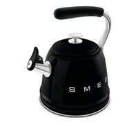 Hervidor silbante Smeg WKF01BL - 2,3 L, acero inoxidable, negro