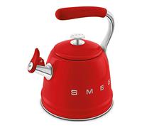 Hervidor Silbante Smeg WKF01RD - 2,3 L, Acero inoxidable, Rojo