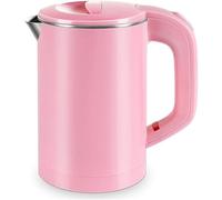 Hervidores de agua para agua hirviendo, 0.6L Travel Kettle Mini Kettles para agua hirviendo Incentable Acero inoxidable Portable Portable 600 W Caldera de agua de calefacción Tetera/Pink Elegante