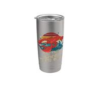Hervir cangrejos retro, deja que The Great Times hierva divertidos mariscos Vaso térmico de acero inoxidable de doble pared