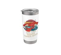 Hervir cangrejos retro, deja que The Great Times hierva divertidos mariscos Vaso térmico de acero inoxidable de doble pared