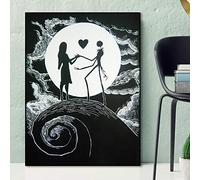 HERW Cuadro sobre Lienzo Cuadros Modulares Lienzo Pintura Pesadilla Antes De Navidad Arte De Pared Cartel Nórdico Impresión Moderna Sala De Estar Decoración del Hogar