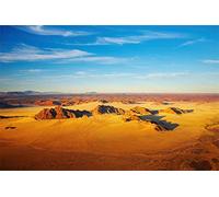 HERW Cuadro sobre Lienzo Desierto, Naturaleza, Paisaje, Cielo Azul, Nubes Blancas, Impresiones En Lienzo, Pintura, Póster, Arte De Pared, Sala De Estar, Decoración del Hogar