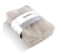 herzbach home Juego de 3 Toallas para Invitados 30 x 50 cm (Gris Arena), Suave & Toallas absorbentes para huéspedes de Primera Calidad - 100% algodón Natural