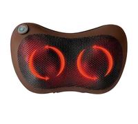 Herzberg Cojín de Masaje Shiatsu con Calor 4 Cabezales, Marrón