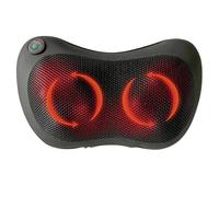 Herzberg Cojín de Masaje Shiatsu con Calor 4 Cabezales, Negro
