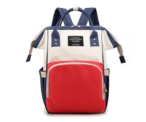 Herzberg, HG03114-MUL, Bolso Cambiador Multicolor, diseño Elegante y práctico, Interior Espacioso, 3 Bolsillos aislados para biberones, versatilidad de Transporte, Correas traseras Acolchadas,
