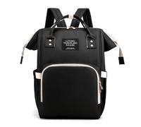 Herzberg, HG03190-BLK, Bolso Cambiador Negro, Diseño Elegante y práctico, Interior Espacioso, 3 Bolsillos aislados para biberones, versatilidad de Transporte, Correas traseras Acolchadas,