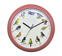 Herzberg, HG03701-WOO, Reloj de Canto de pájaros en Madera, Reloj Cantante, melodías relajantes, sinfonía aviar variada, Educativo para niños, instalación Sencilla, Material PP Duradero