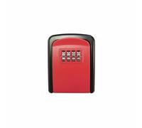 Herzberg, HG03817-RED, Caja de Seguridad Sin Llave Roja, Caja para Llaves en ABS Duradero, Color Rojo Vibrante, Bloqueo con combinación de 4 diales, Capacidad para 5 Llaves, instalación fácil
